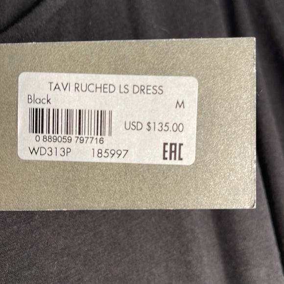 ALL SAINTS Tavi Ruched Drawstring Dress - New with Tag 🏷️ - Picture 6 of 13